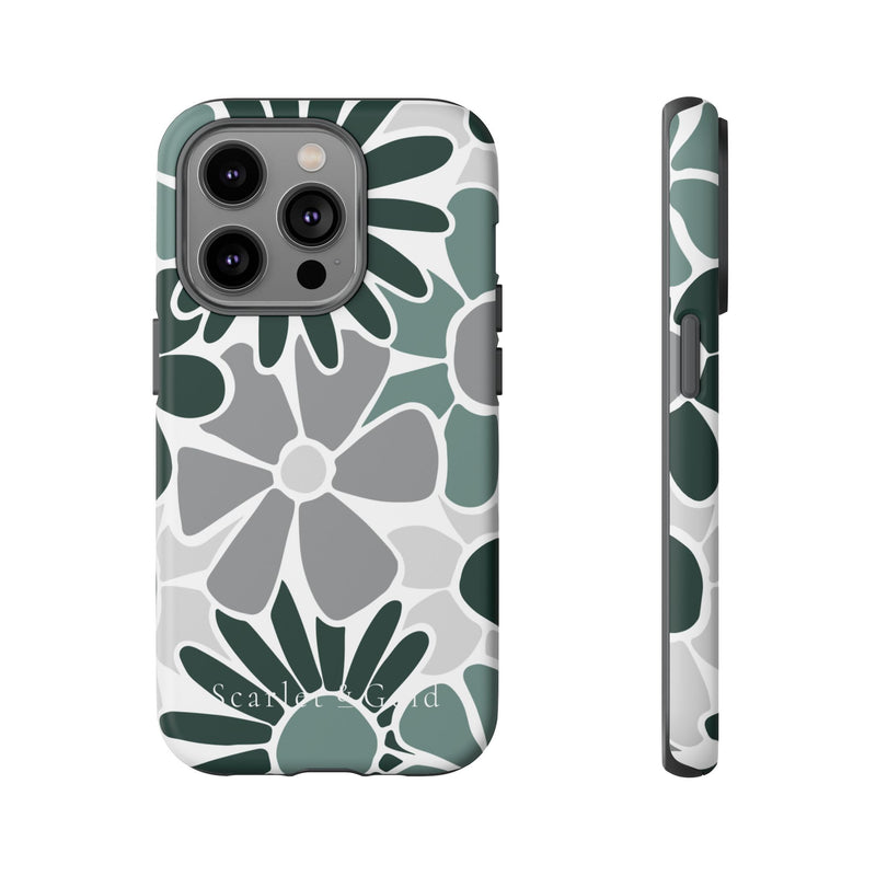 The Green & Grey Floral | Phone Case