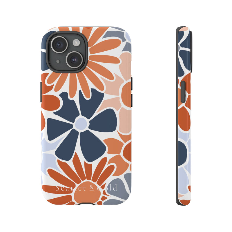 The Orange & Blue Floral | Phone Case