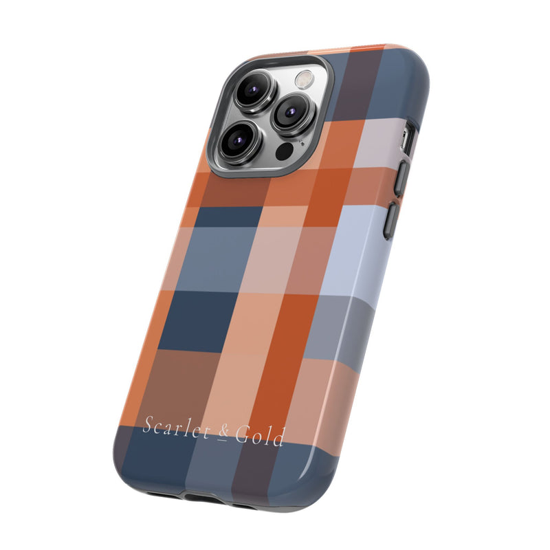 The Orange & Blue Plaid | Phone Case