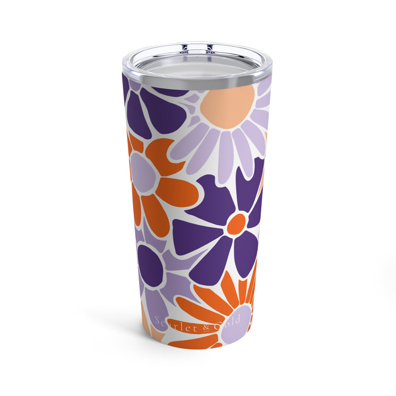 The Orange & Purple Floral | Tumbler 20oz