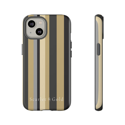 The Black & Gold Stripes | Phone Case