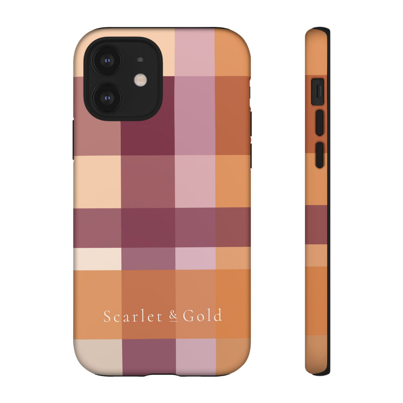 The Maroon & Orange Plaid | Phone Case