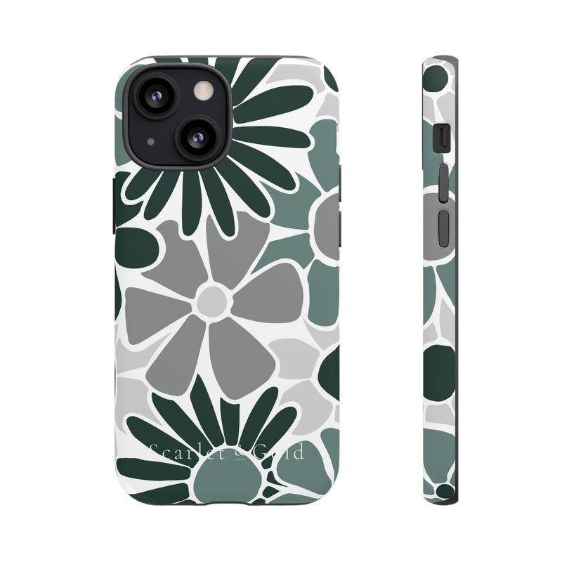 The Green & Grey Floral | Phone Case