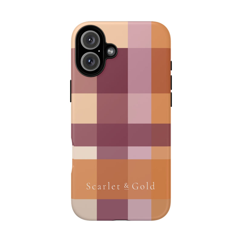 The Maroon & Orange Plaid | Phone Case