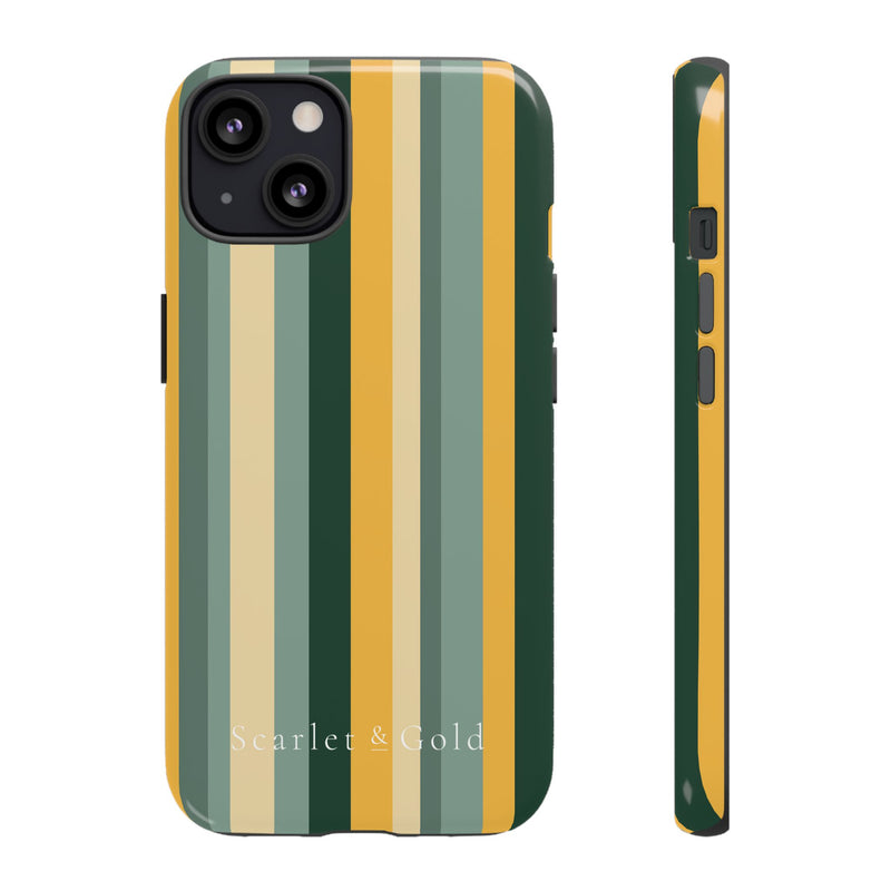 The Green & Gold Stripes | Phone Case