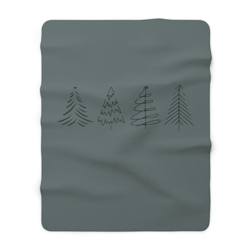 The Christmas Trees | Sherpa Fleece Blanket