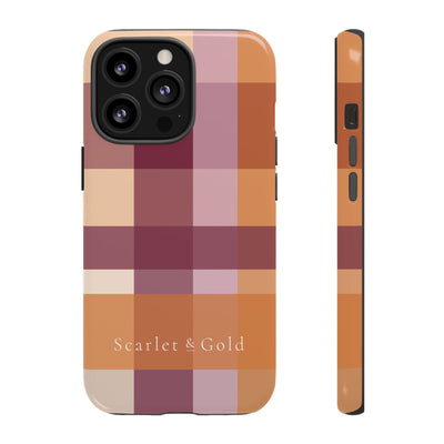 The Maroon & Orange Plaid | Phone Case