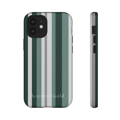 The Green & Grey Stripes | Phone Case