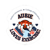 The Aubie Loves Exercise | Sticker