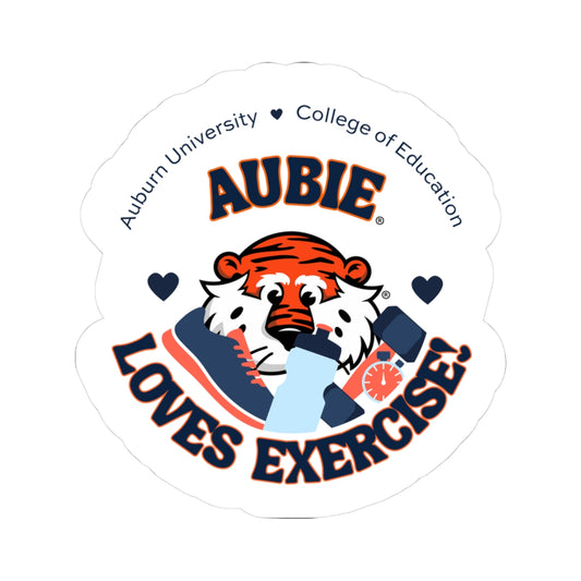 The Aubie Loves Exercise | Sticker