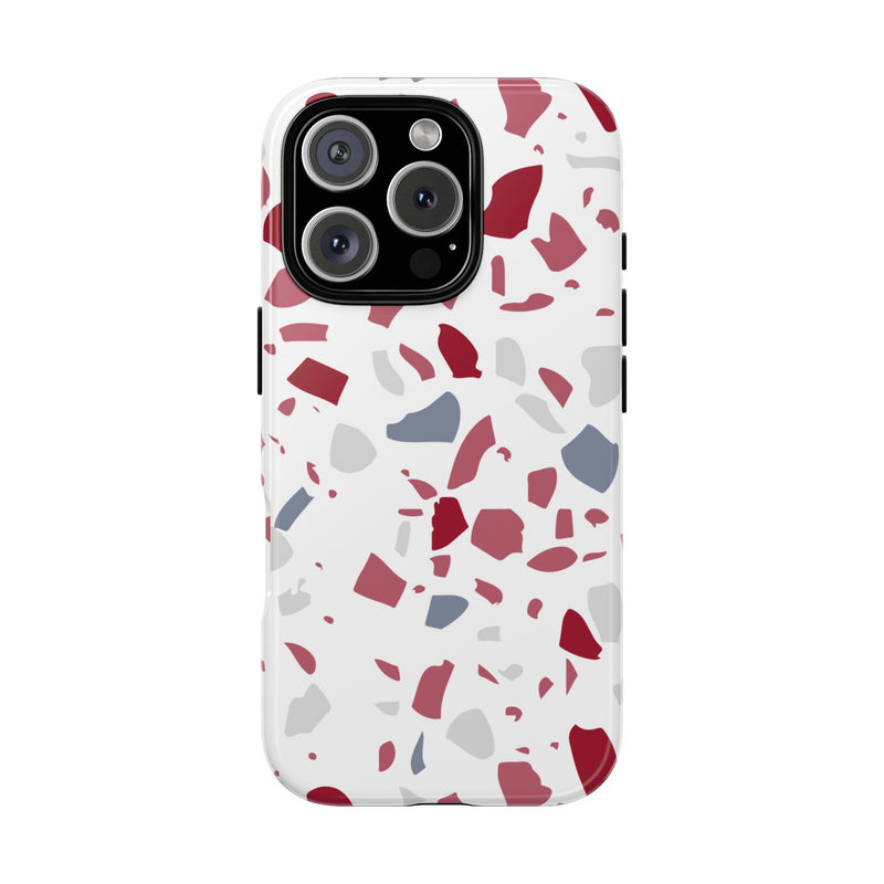 The Crimson & White Terrazzo | Phone Case