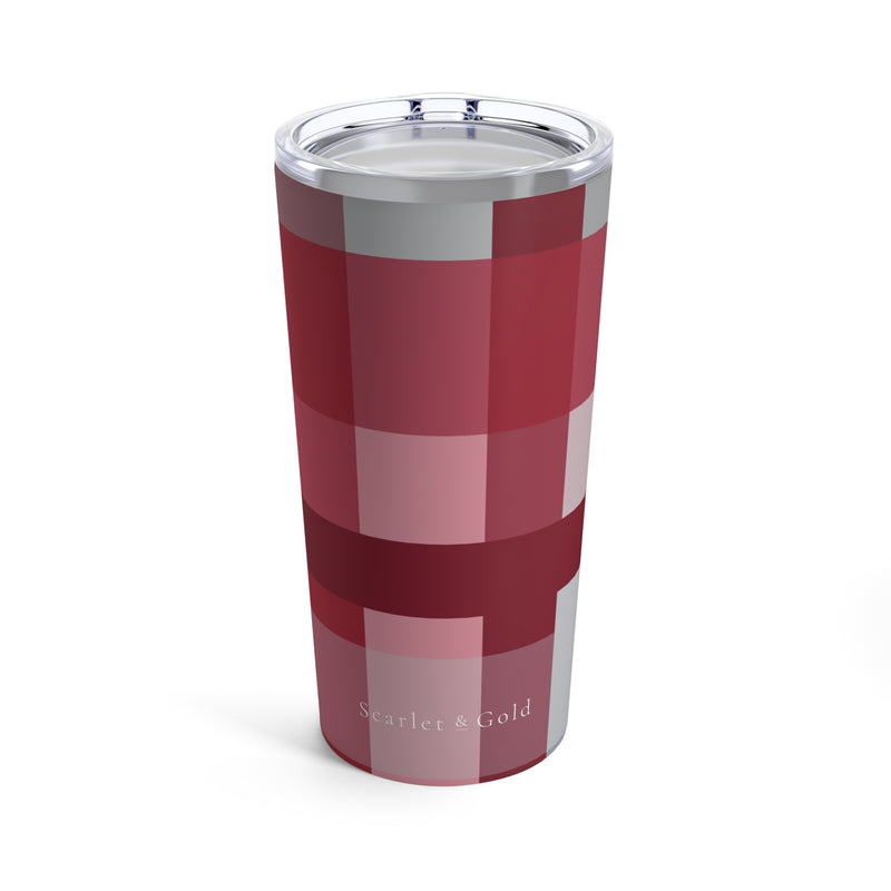 The Crimson & White Plaid | Tumbler 20oz