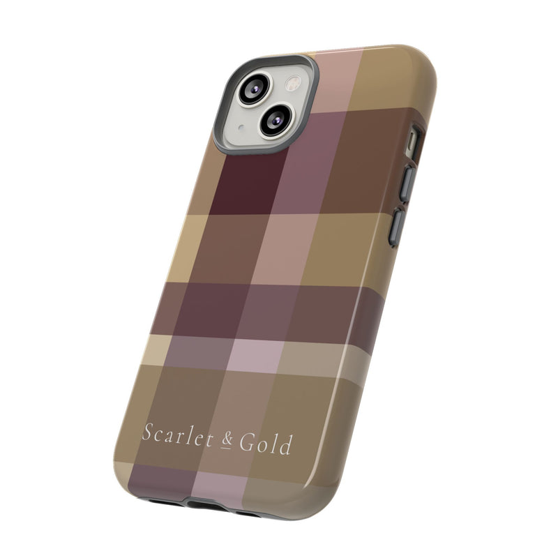 The Maroon & Gold Plaid | Phone Case