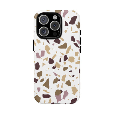 The Maroon & Gold Terrazzo | Phone Case