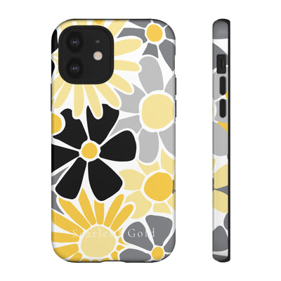 The Yellow & Black Floral | Phone Case