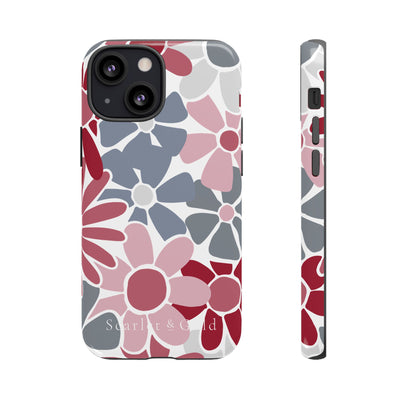 The Crimson & White Floral | Phone Case