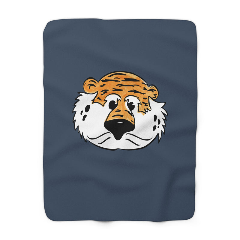 The Aubie Head | Sherpa Fleece Blanket