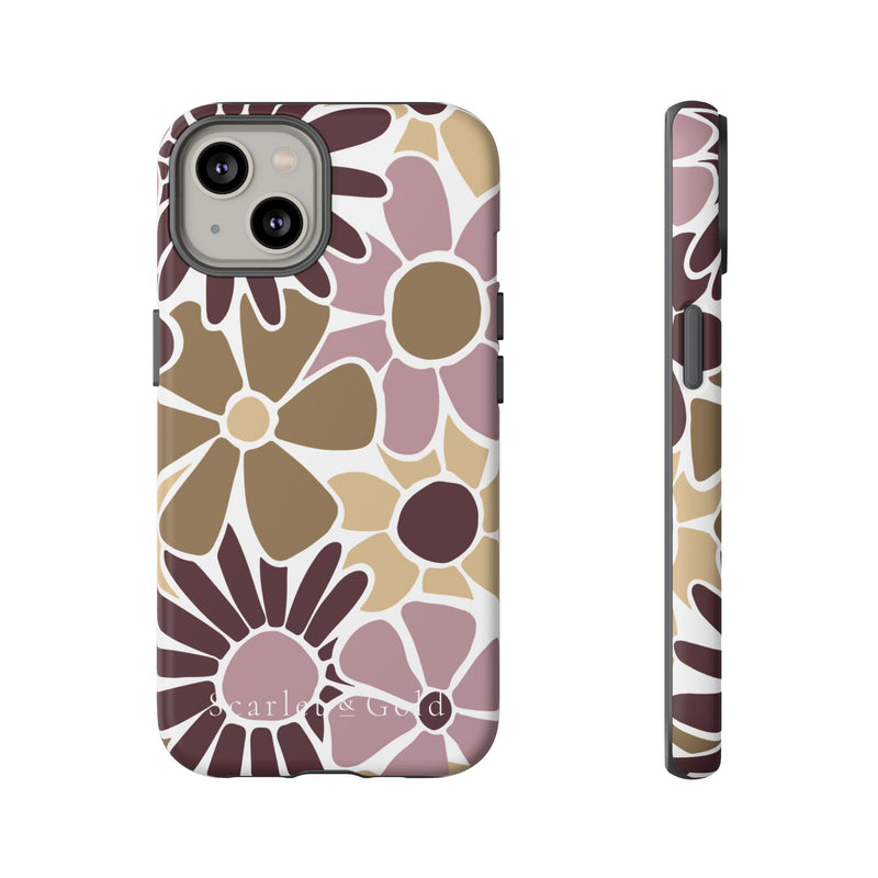 The Maroon & Gold Floral | Phone Case