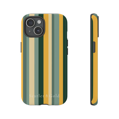 The Green & Gold Stripes | Phone Case