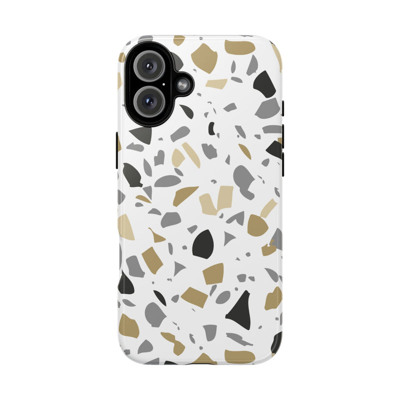 The Black & Gold Terrazzo | Phone Case