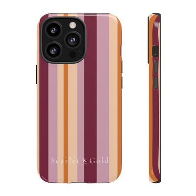 The Maroon & Orange Stripes | Phone Case