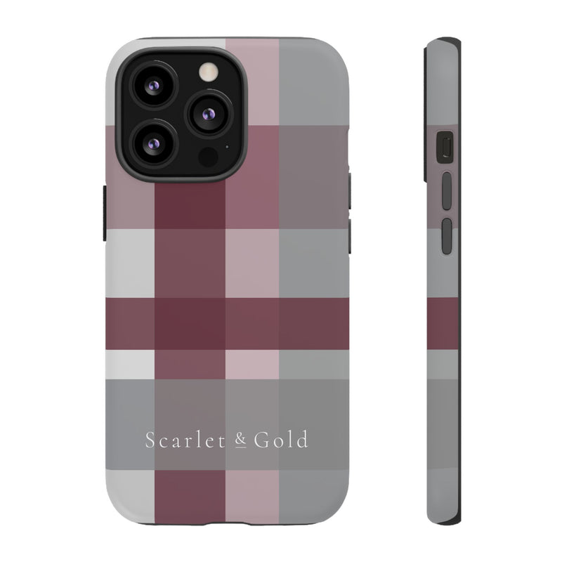 The Maroon & White Plaid | Phone Case