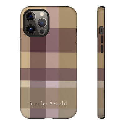 The Maroon & Gold Plaid | Phone Case