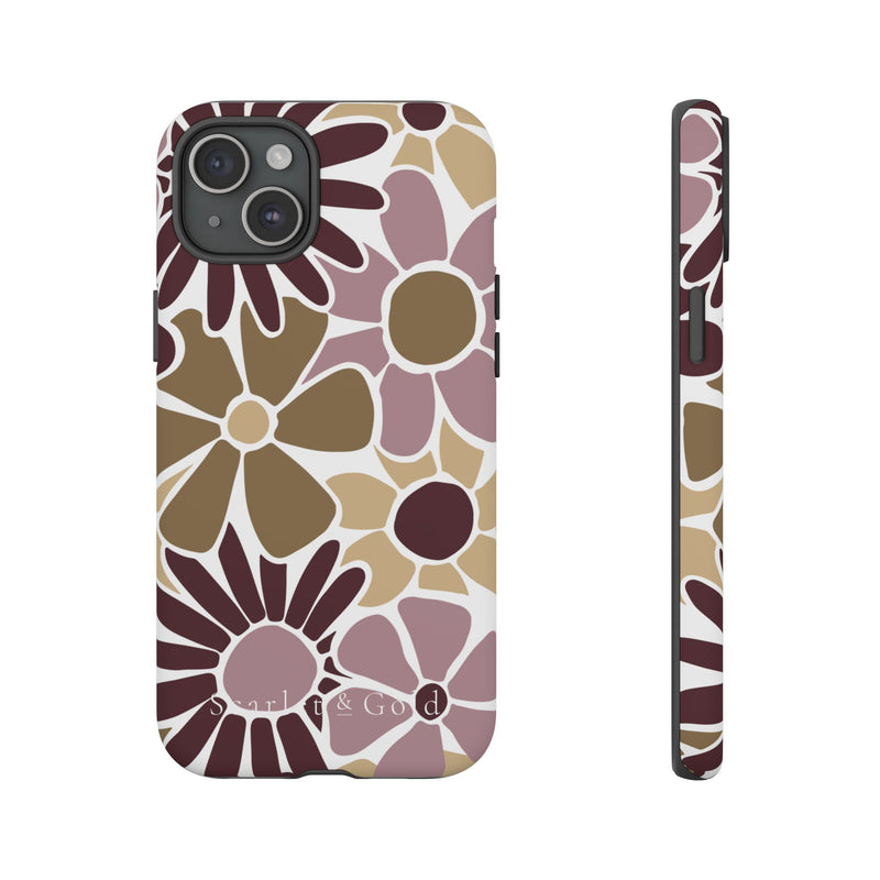 The Maroon & Gold Floral | Phone Case