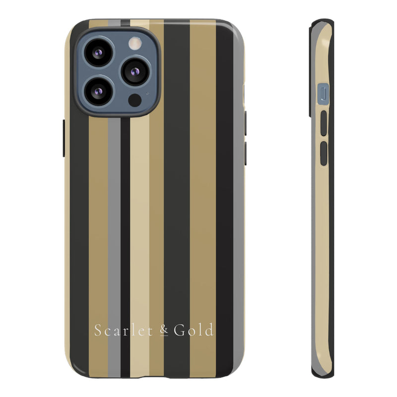 The Black & Gold Stripes | Phone Case