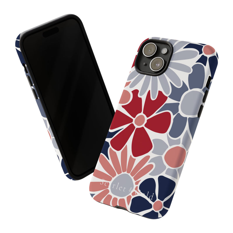 The Red & Blue Floral | Phone Case