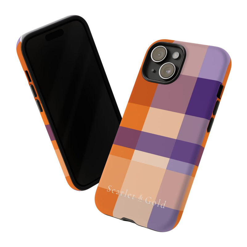 The Orange & Purple Plaid | Phone Case