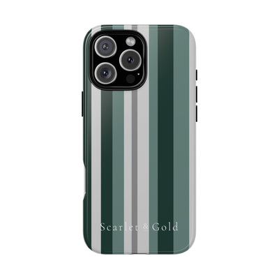 The Green & Grey Stripes | Phone Case