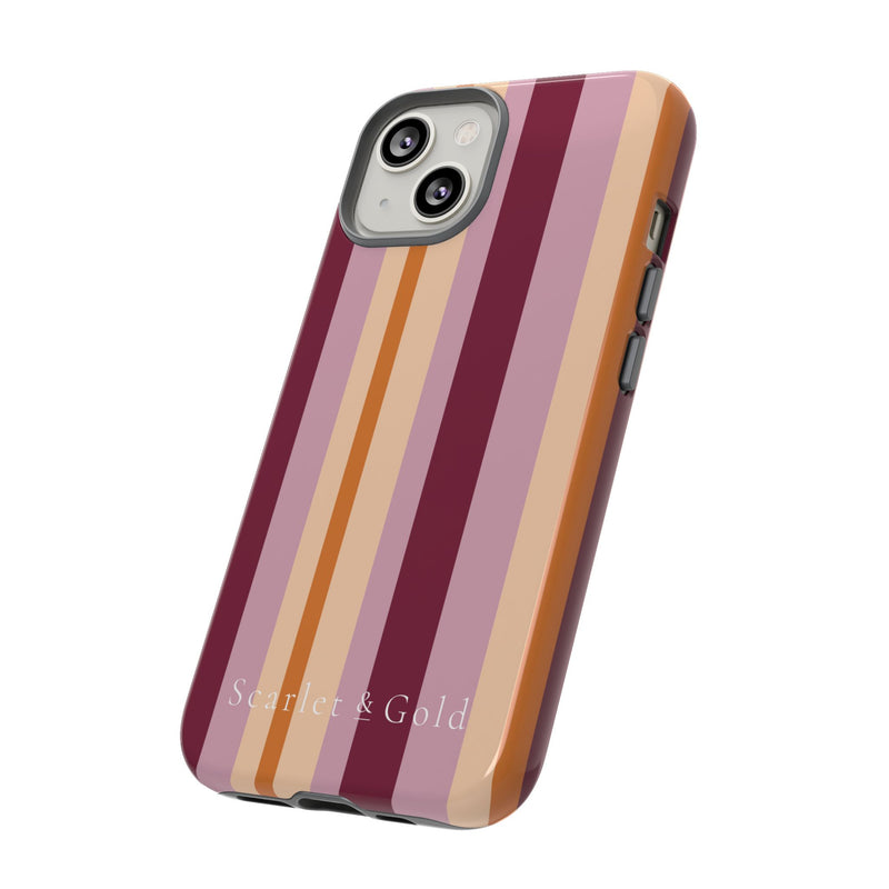 The Maroon & Orange Stripes | Phone Case