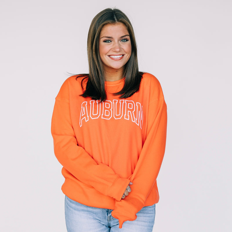 The Auburn Arch Outline | Orange Sweatshirt
