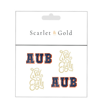 The AUB/War Eagle Script Temporary Face Tattoo Set