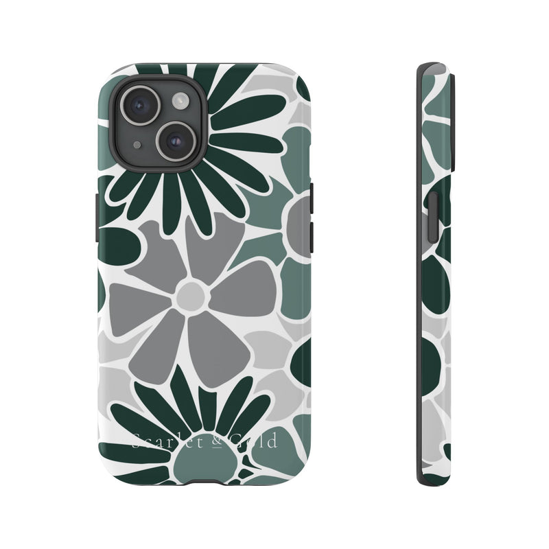 The Green & Grey Floral | Phone Case