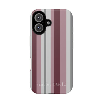 The Maroon & White Stripes | Phone Case