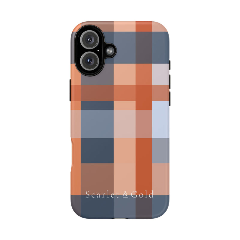 The Orange & Blue Plaid | Phone Case