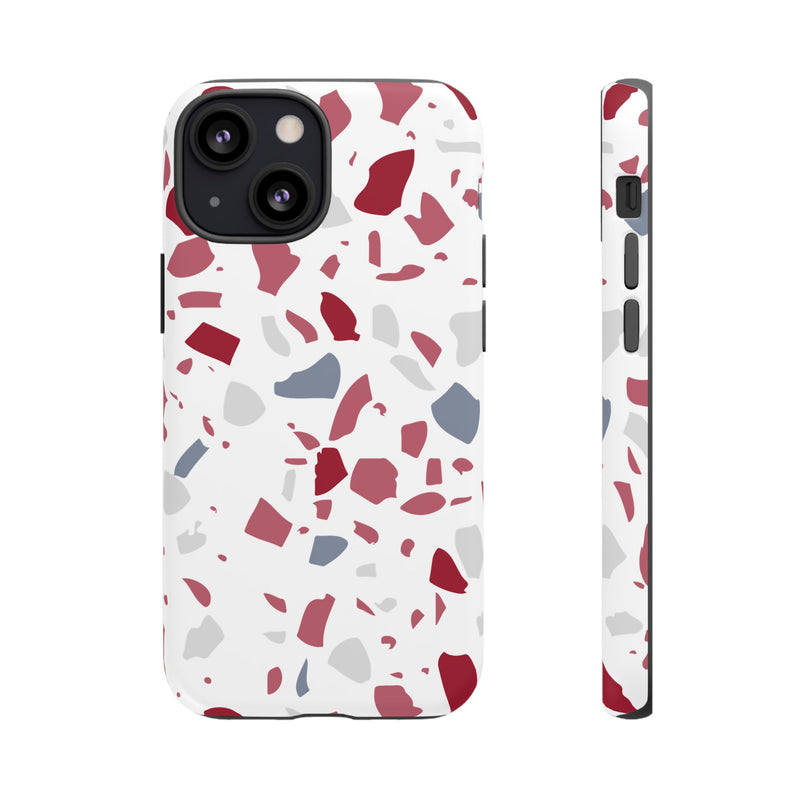 The Crimson & White Terrazzo | Phone Case