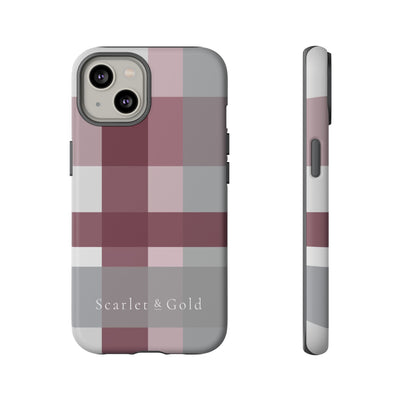 The Maroon & White Plaid | Phone Case