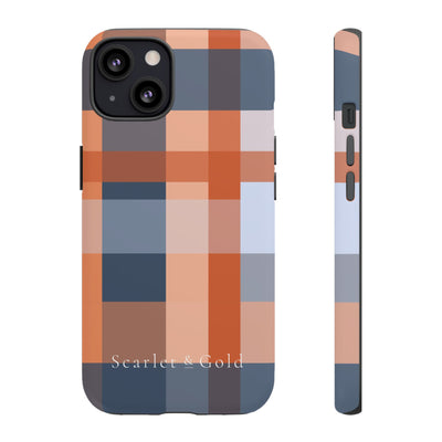 The Orange & Blue Plaid | Phone Case