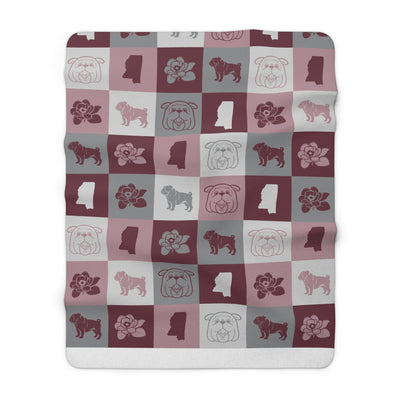 The Maroon & White All The Things | Sherpa Fleece Blanket