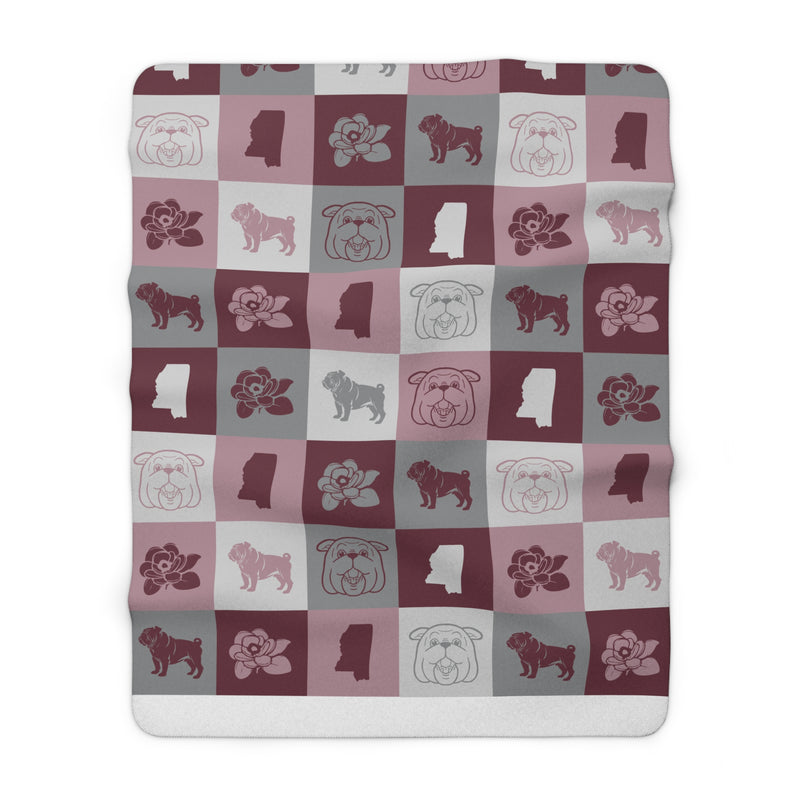 The Maroon & White All The Things | Sherpa Fleece Blanket