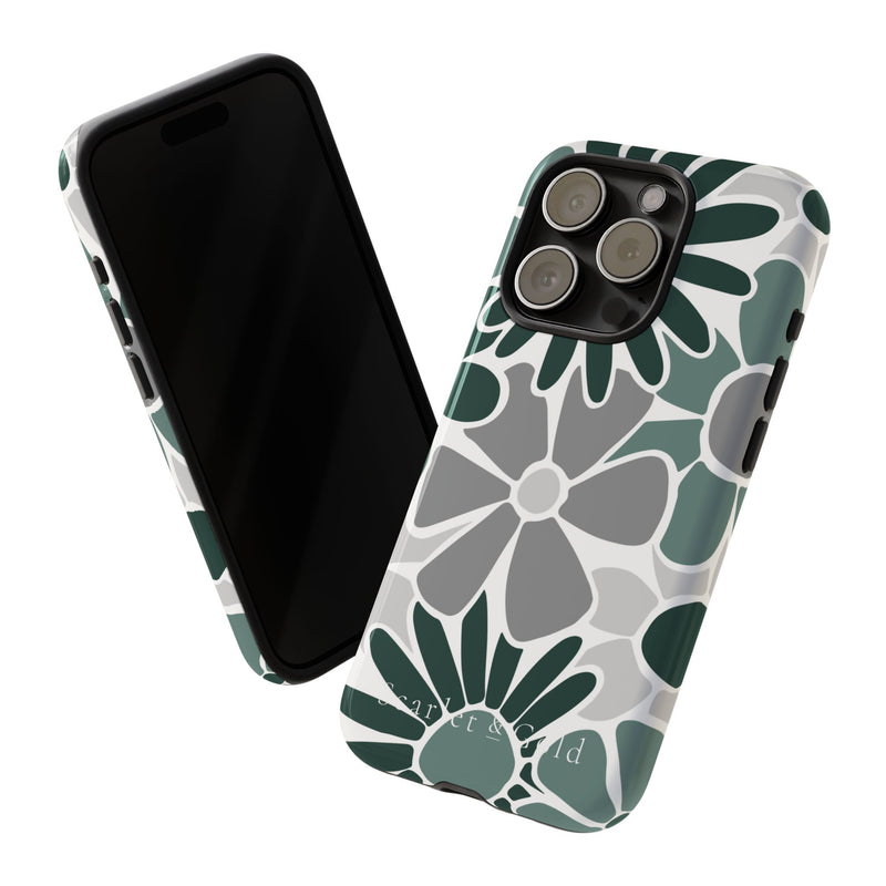 The Green & Grey Floral | Phone Case