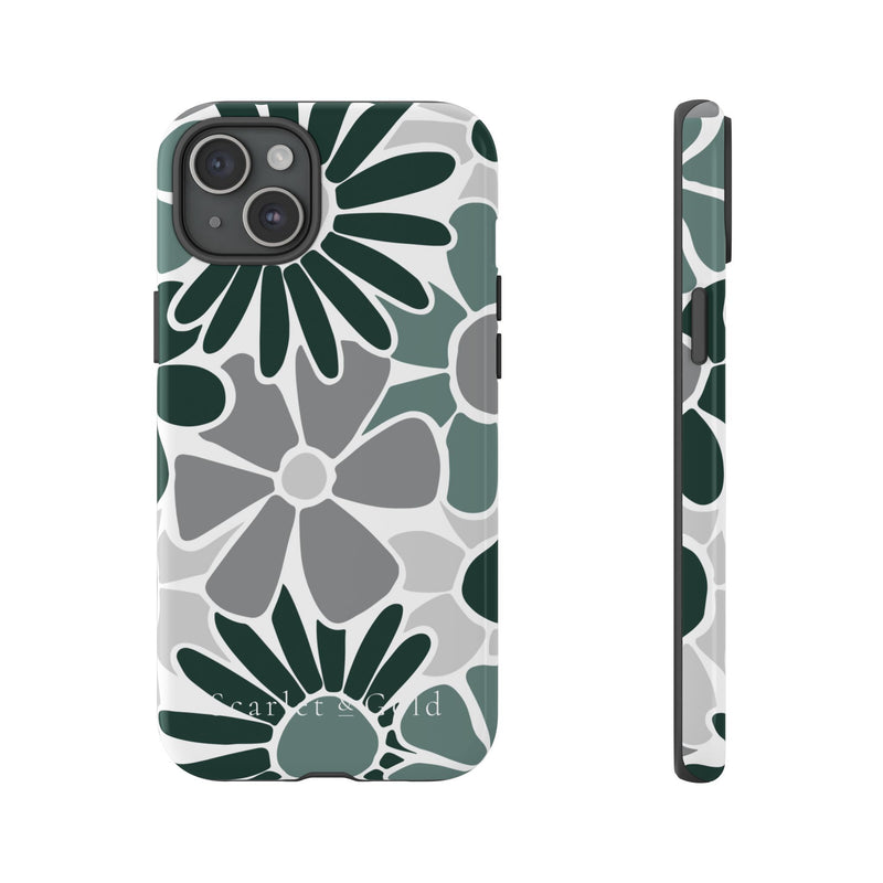 The Green & Grey Floral | Phone Case