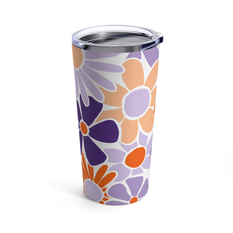 The Orange & Purple Floral | Tumbler 20oz