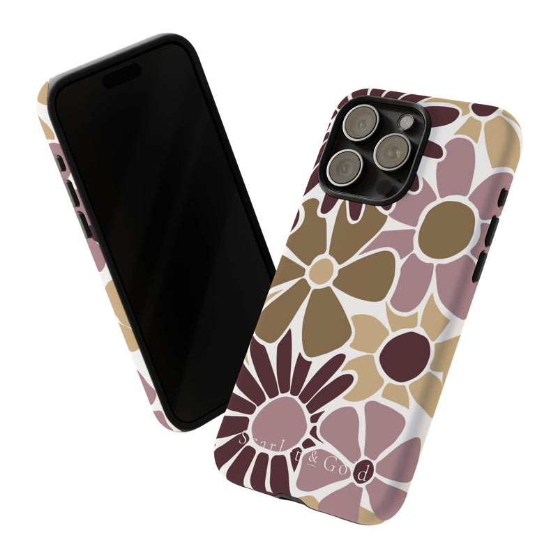 The Maroon & Gold Floral | Phone Case