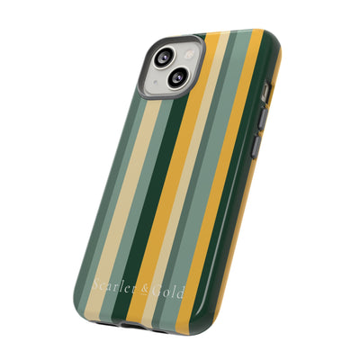 The Green & Gold Stripes | Phone Case