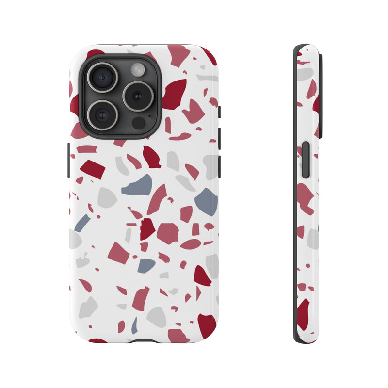 The Crimson & White Terrazzo | Phone Case