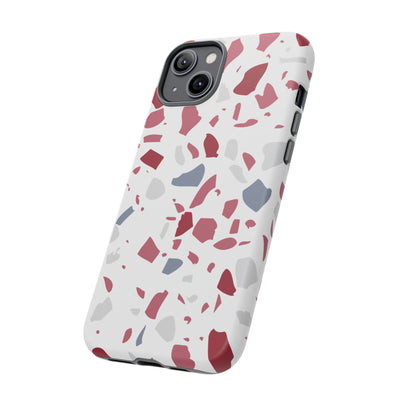 The Crimson & White Terrazzo | Phone Case